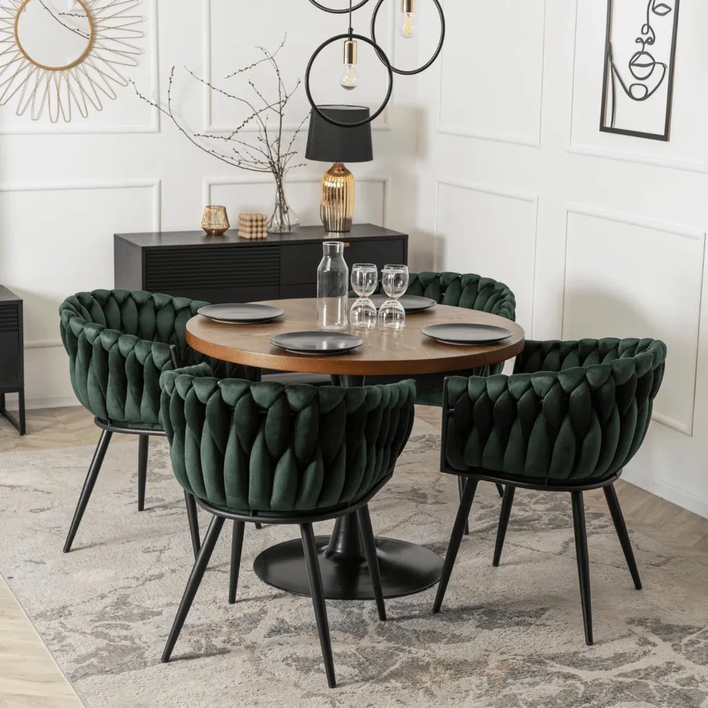 Zöld Bársony Étkezőszék ELENA