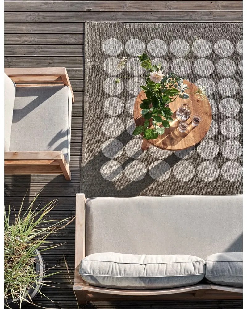 Barna-bézs kültéri-beltéri futószőnyeg 70x160 cm Hugo Walnut Linen – Pappelina