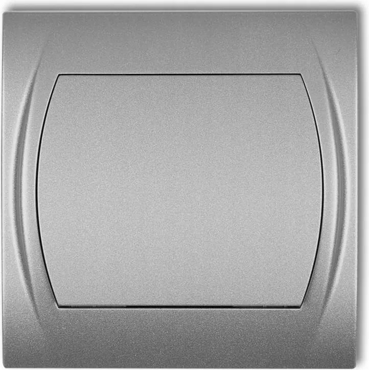 Kapcsoló 1x aljzat ezüst met. 7LWP-1L Logo Karlik