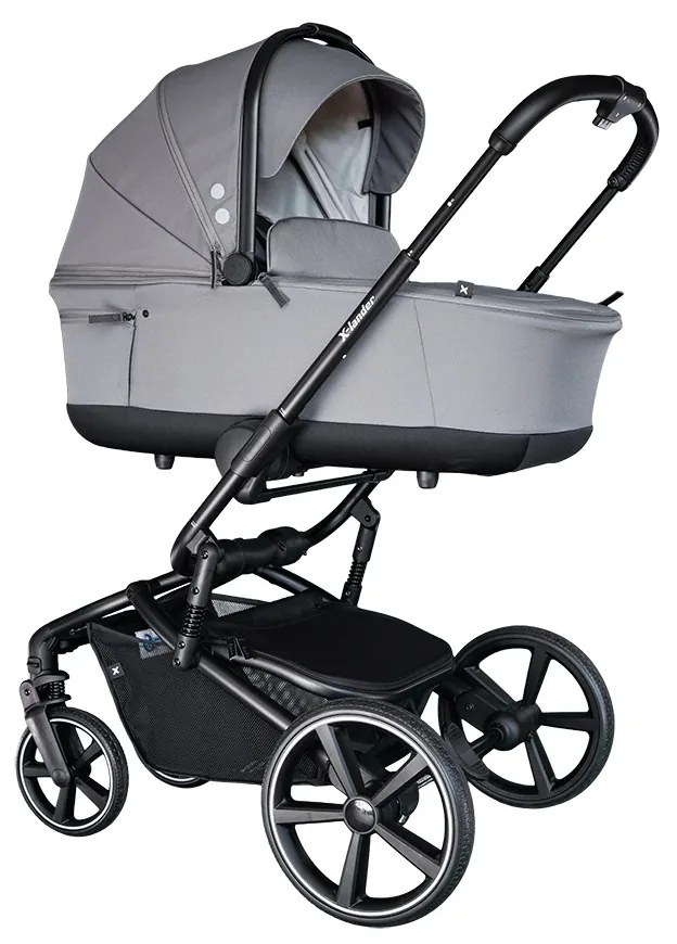 Kombinált babakocsi nagy kerekekkel 2 az 1-ben X-lander Cruiser 2.0  Cool Grey