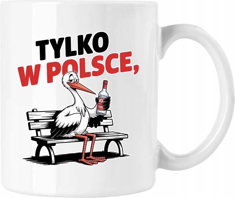 Gólya bögre lengyel sör vodka vicc 2 Fehér 330ml