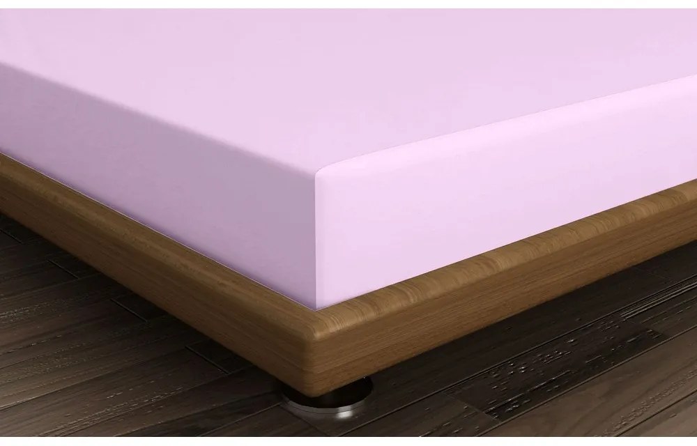 Rózsaszín gumis pamut lepedő 140x200 cm – Mijolnir