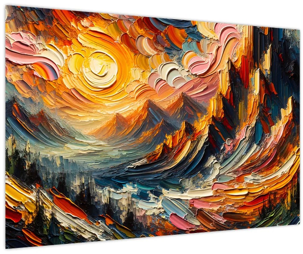 Kép - Hegyek, melyeket napfény ölel (90x60 cm)