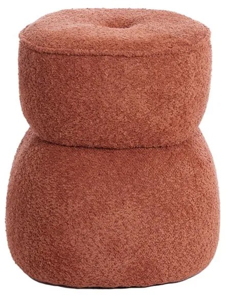 Narancssárga buklé puff Leyla – Light &amp; Living