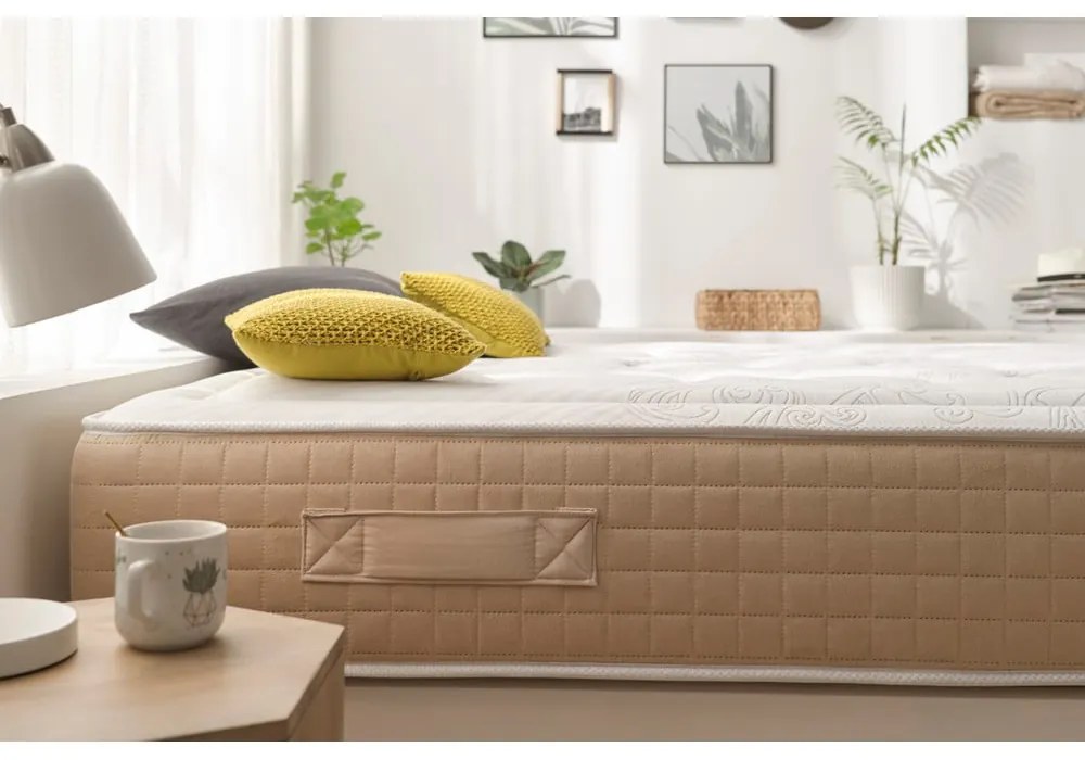 Kemény-közepes keménységű kétoldalas hőszabályozó rugós matrac 160x200 cm Hexaflex Bagged Springs Gel – Moonia