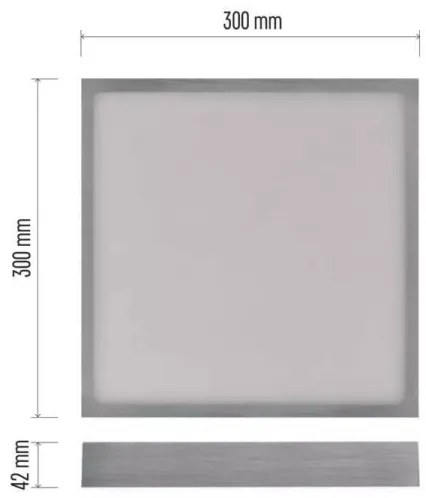 LED Mennyezeti lámpa LED/28,5W/230V 3000/3500/4000K 30x30 cm króm