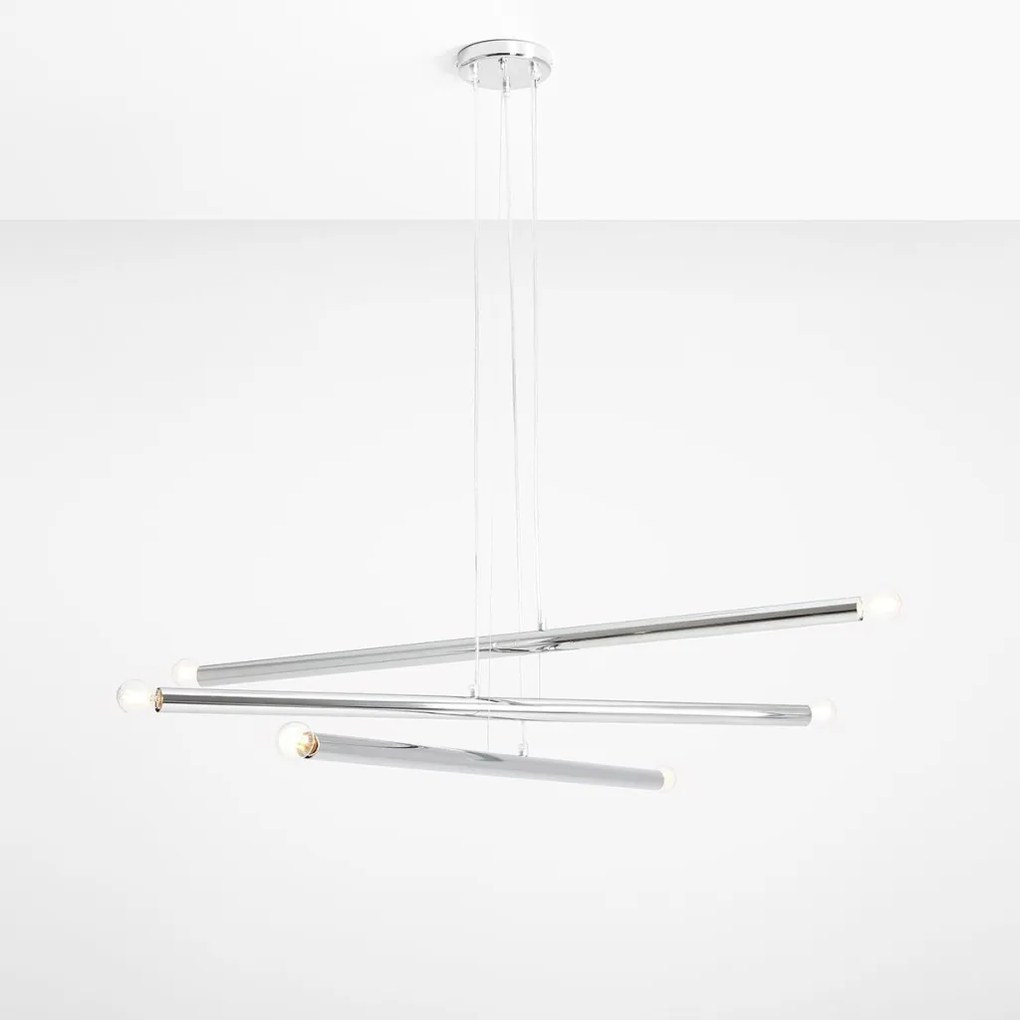 ALDEX 1072K4 TUBO Modern Led Függesztett Lámpa Króm E14 IP20