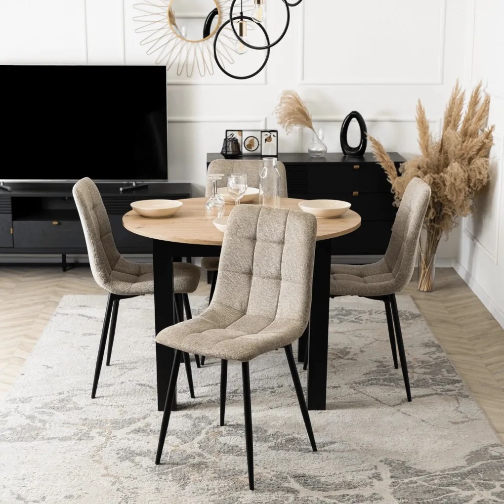 Bézs Szövet Étkezőszék. PERU 2