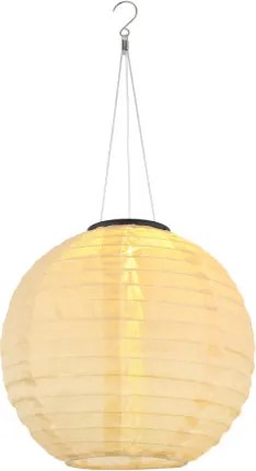 Globo 339700S Solar függőlámpa műanyag homokszínű matt, rozsdamentes acél, műanyag homokszínű, kábel PVC fehér, csúszókapcsoló, IP44, ø: 300mm, M: 550mm, tartozék: LED 0.5W 3V, 2700K