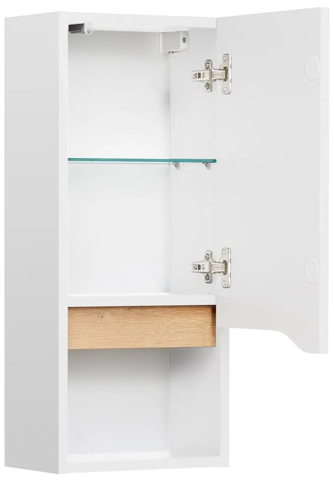 Fehér magas fali fürdőszoba szekrény 30x70 cm Set 857 – Pelipal