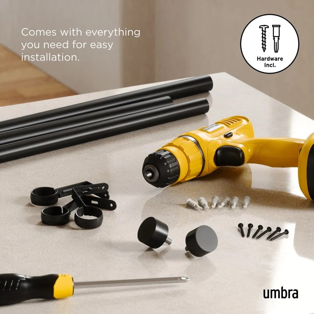 Acél bővíthető függönykarnis 305 - 457 cm Cappa – Umbra