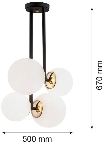 Argon 1739 - Csillár rúdon MORITZ 4xE27/15W/230V