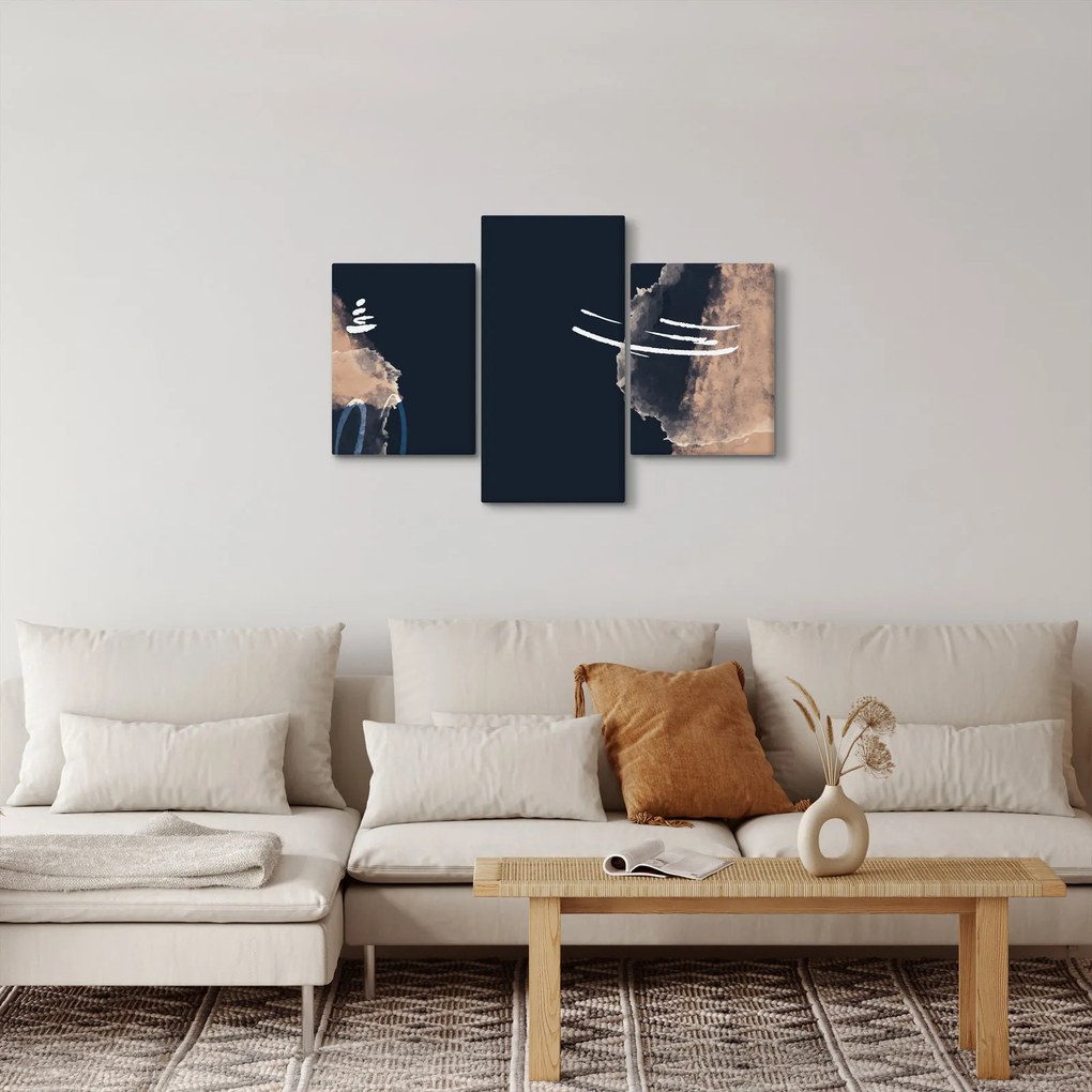 Kép - Sötétkék absztrakció (90x60 cm)