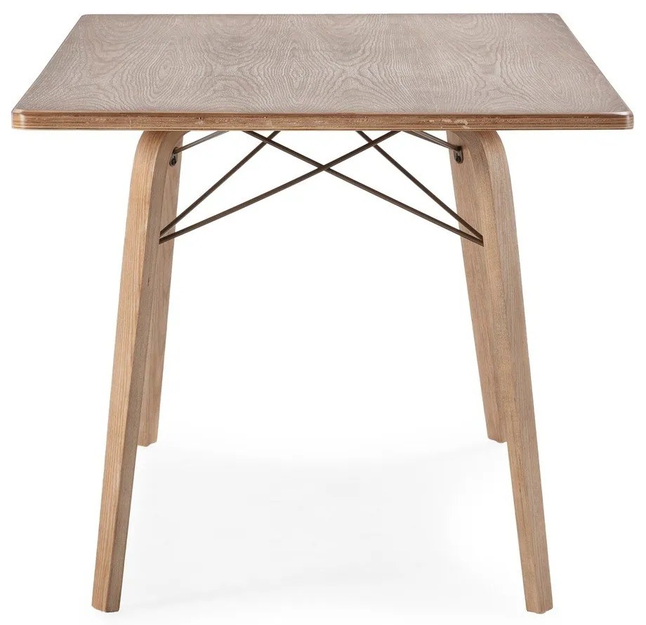 Étkezőasztal tölgyfa dekoros asztallappal 90x180 cm Lujan – MOME