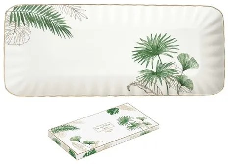 Porcelántálca 36x16cm,dobozban, Exotique