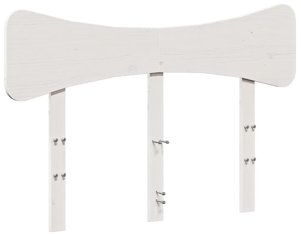 fehér tömör fenyőfa fejtámla 120 cm