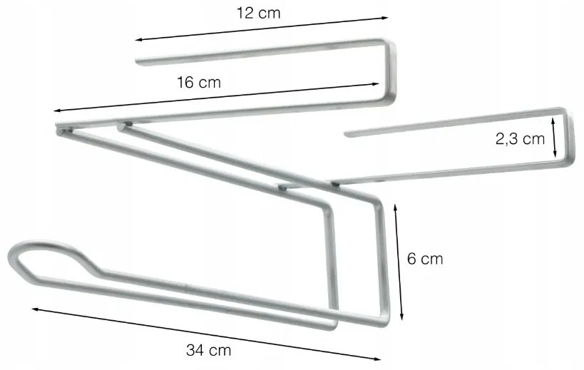Erga Filti, konyharuha tartó 34x16 cm, króm, ERG-YKA-CH.FILTI
