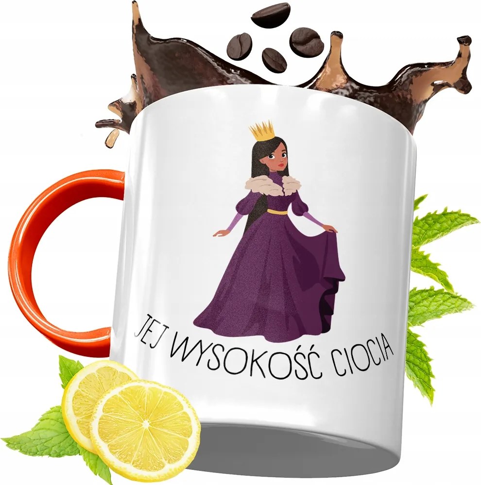 Narancssárga Bögre Nagynéninek Tökéletes Ajándék fényképes nyomtatással