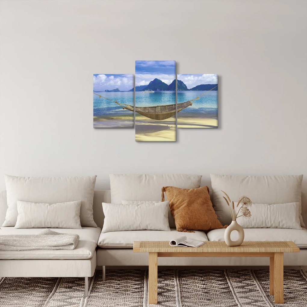 Kép - Egy függőágy képe a tengerparton 2 (90x60 cm)