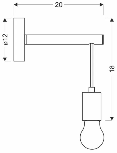 Fali lámpa IZZY 1xE27/60W/230V