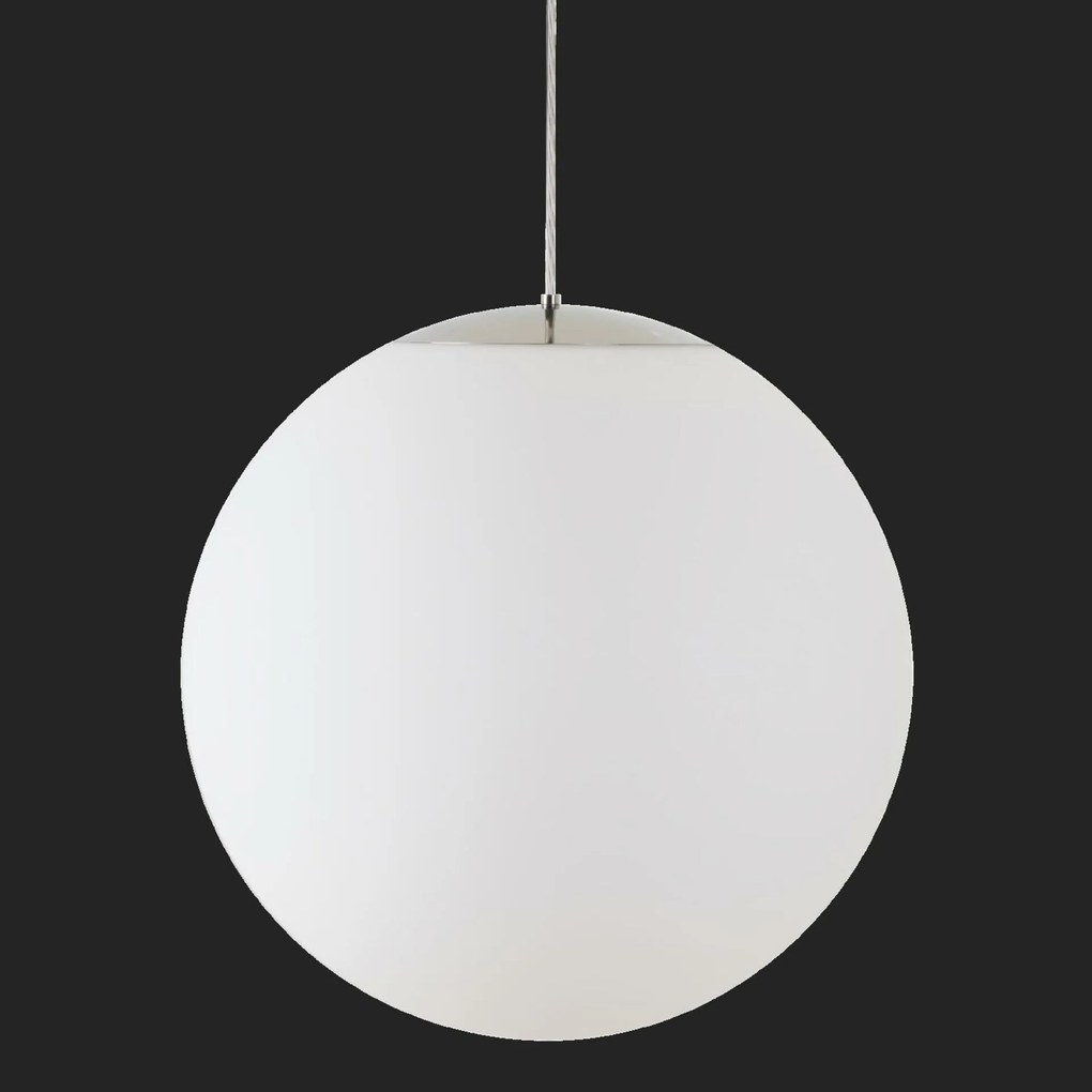 Osmont 62236 Adria S5 Hp függesztett üveglámpa rozsdamentes acél polírozott fehér IP4