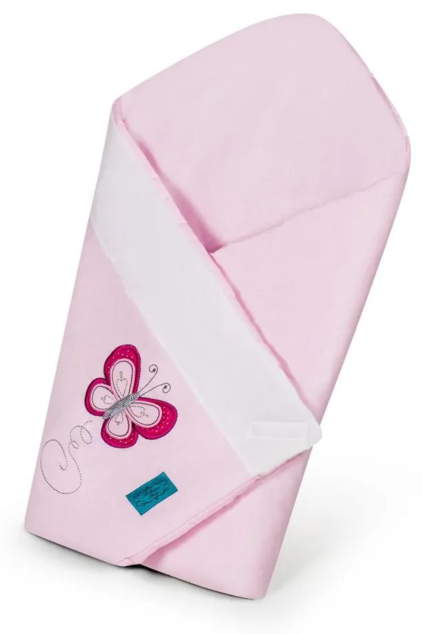 Hímzett pólya Belisima Pillangó rózsaszín