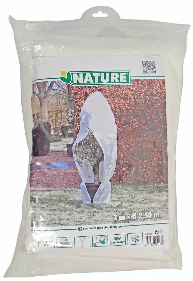 Nature Winter fehér gyapjú takarófólia cipzárral 70 g/m² 2,5x2,5x3 m