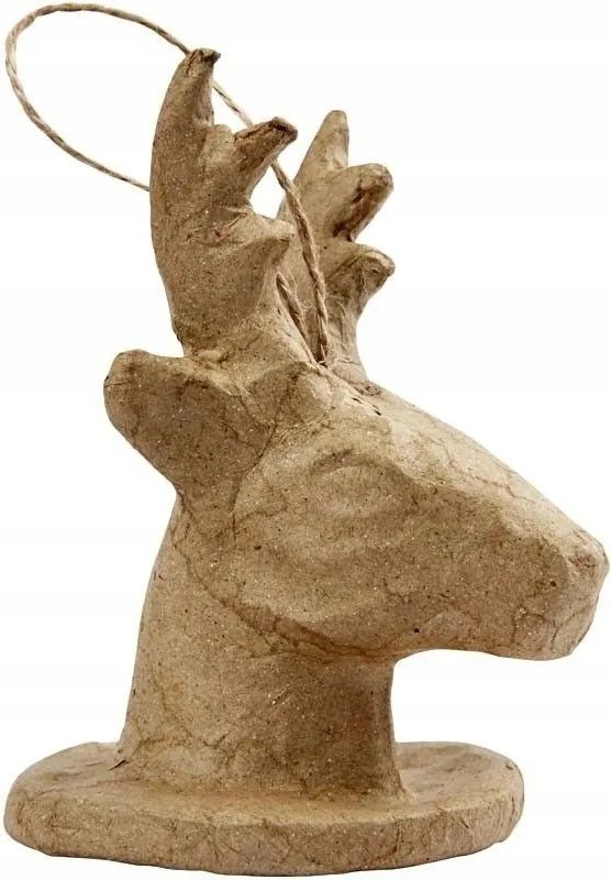 Szarvasfej papírmasé H: 10,5 cm