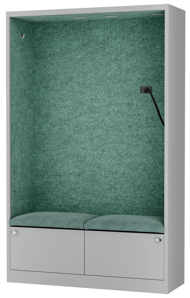 Sally 1150mm korpus Szary - siedzisko Zielony