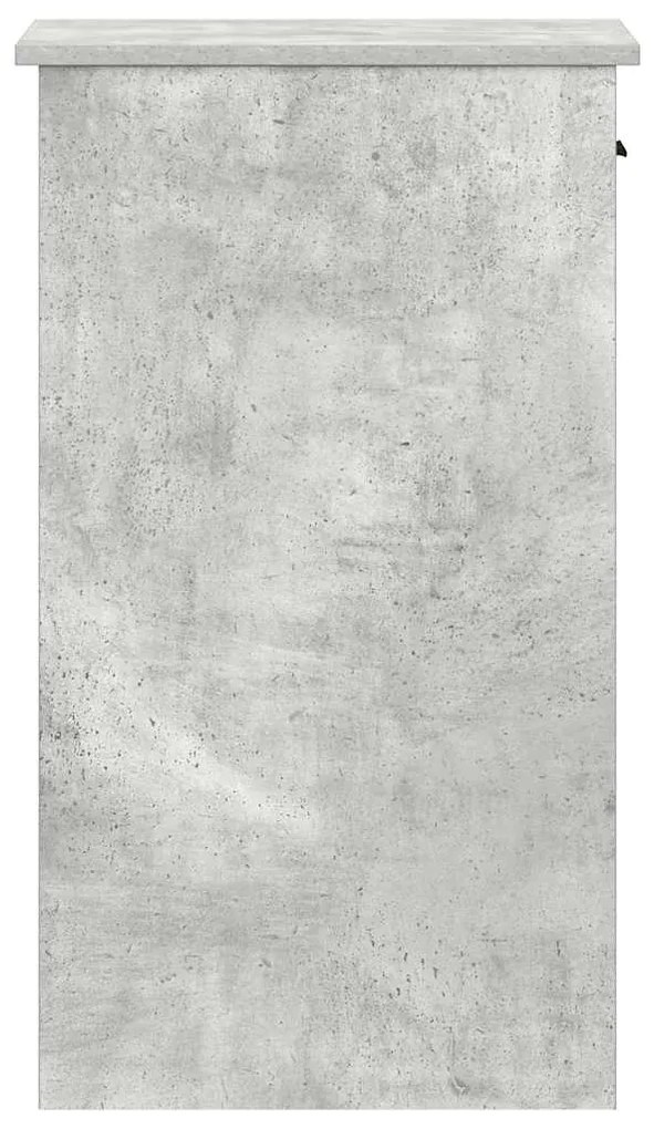 számítógépes toronyállvány fiókkal betonszürke 35x45x77 cm