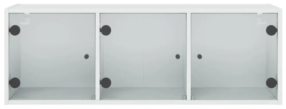 fehér faliszekrény üvegajtókkal 102 x 37 x 35 cm