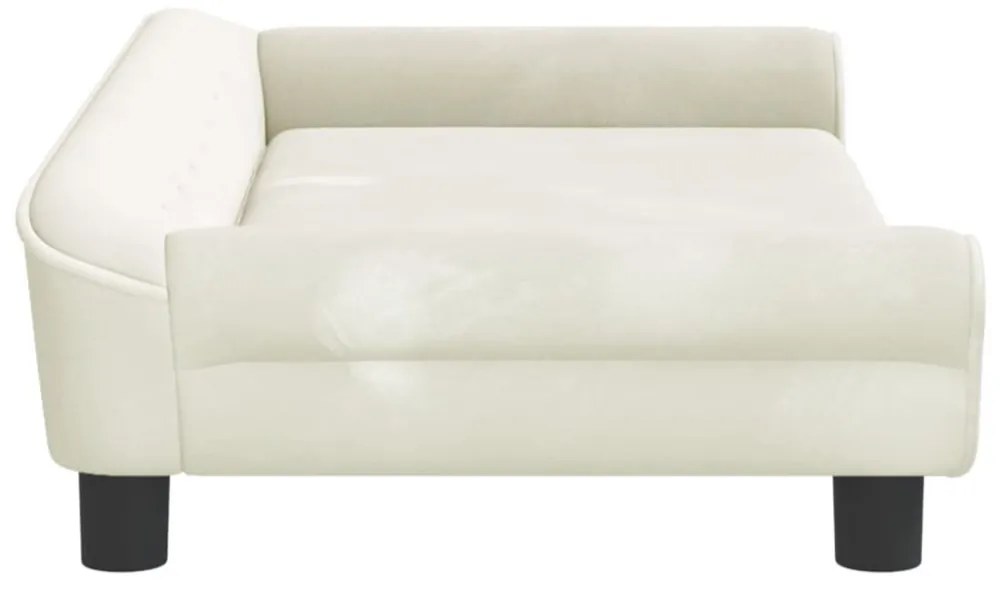 vidaXL krémszínű bársony gyerekkanapé 100 x 50 x 26 cm