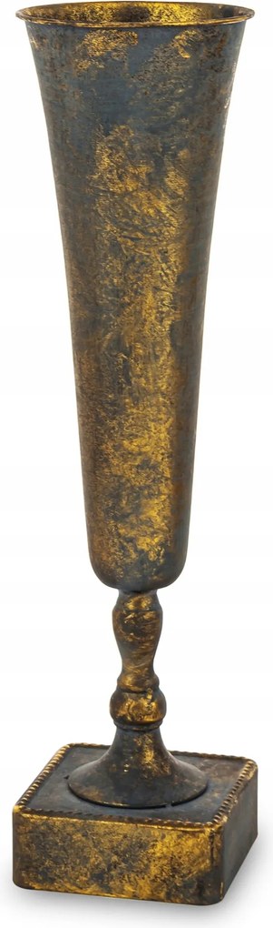 Retro váza kaspó fém arany csésze arany virág kehely