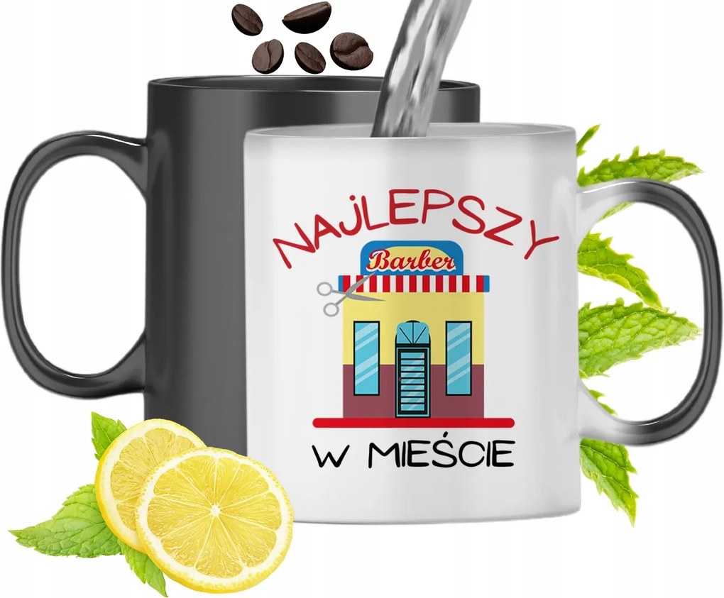 Mágikus Bögre Fodrásznak Színváltós, fényképes nyomattal