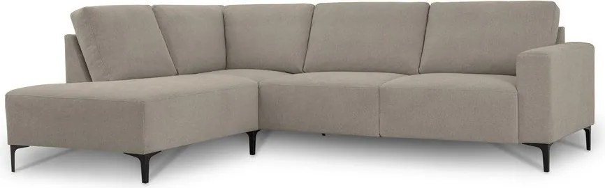 Világosbarna zsenília sarokkanapé (bal oldali-L alakú) Fabian – Scandic