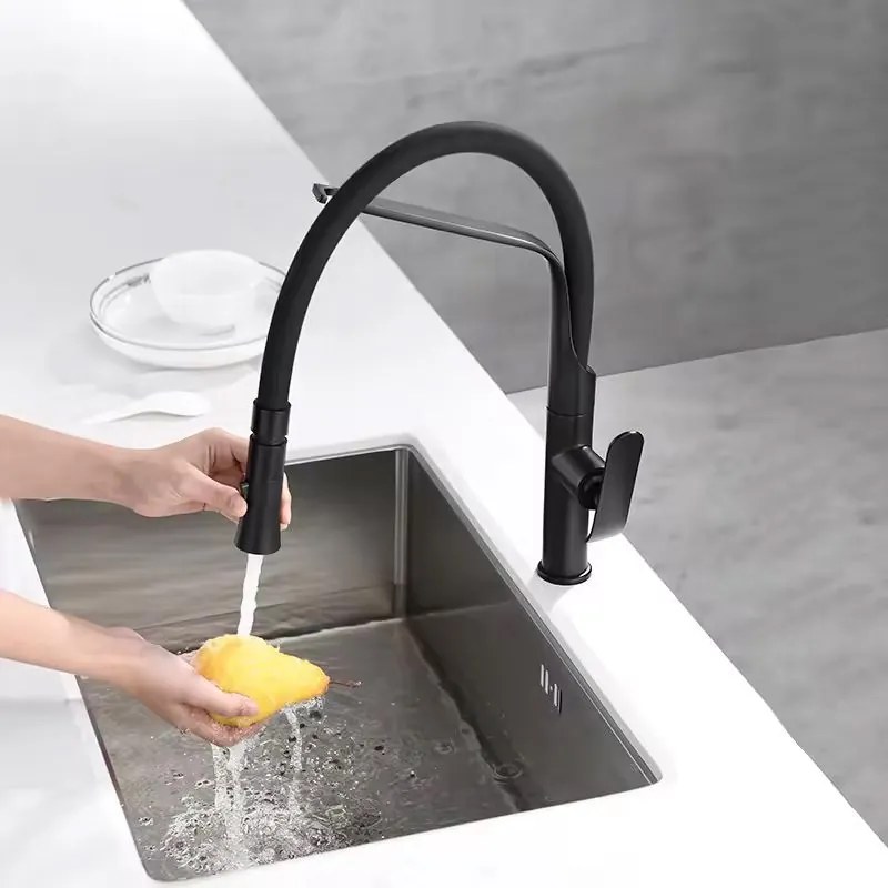 Konyhai csaptelep Rea Castor black mat