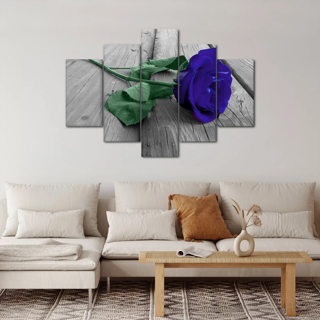 Kép - Kék rózsa zöld szárral (150x105 cm)