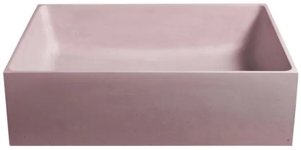 Sapho - Pultba szerelhető mosdó 47,5x36,5 cm beton/rózsaszín