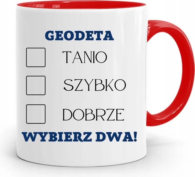 Piros Bögre Földmérőknek Válassz Kettőt! fényképes nyomattal