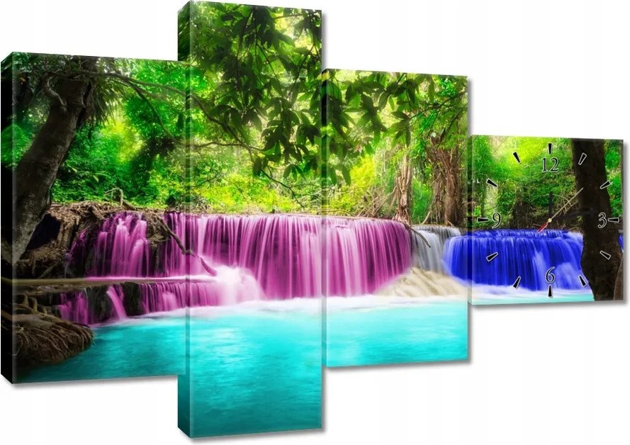 Faliórák 100x70 Színes vízesés