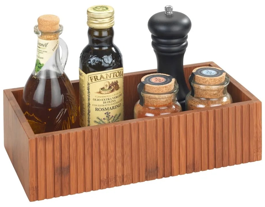 Natúr színű bambusz tárolódoboz 30x15x8 cm Mera – Wenko