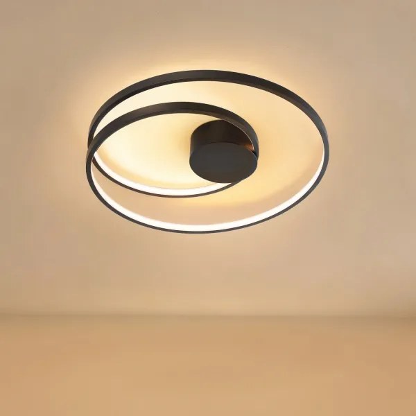 Brilagi- LED dimmelhető mennyezeti lámpa TWISTER LED/48W/230V Ø 50 cm fekete +távirányító