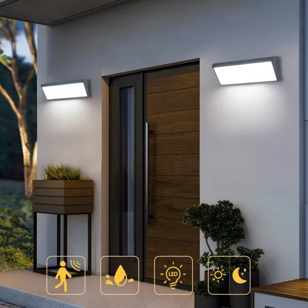 Brilagi - LED kültéri fali lámpatest TRIANGLE LED/42W/230V antracit IP65
