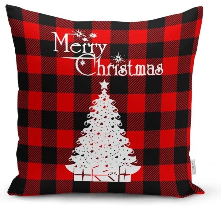 Tartan 4 db karácsonyi párnahuzat és asztali futó szett - Minimalist Cushion Covers