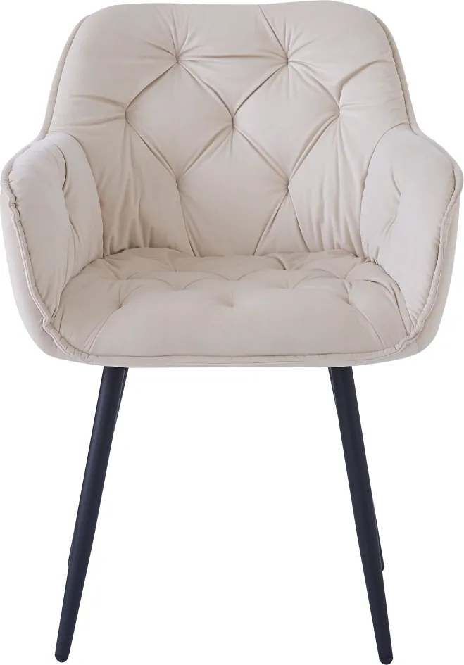 Dizájnos fotel, bézs Velvet szövet, FEDRIS NEW