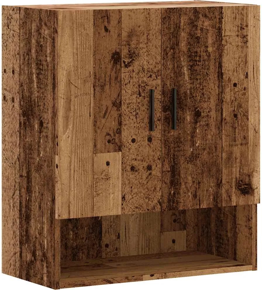 vidaXL fali szekrény régi fa 60x31x70 cm gépelt fa