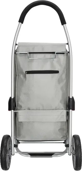 Ezüst prémium bevásárlókocsi kerekeken "Aluman"