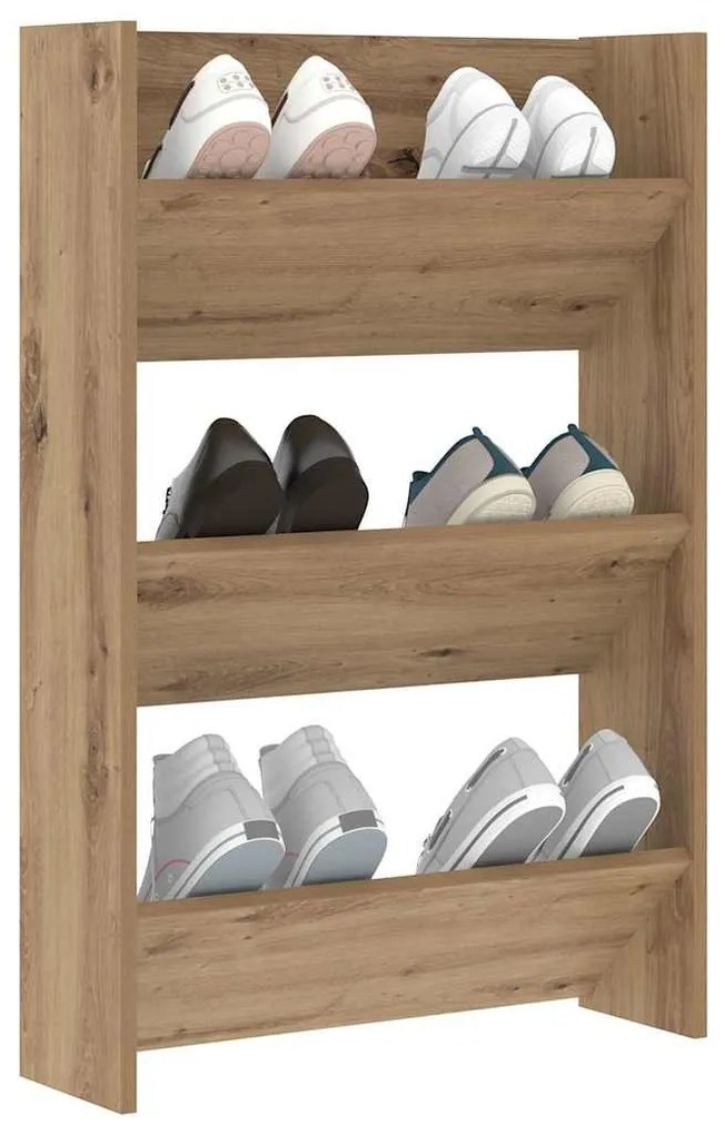 Cipőszekrény polcokkal Artisan tölgy 60 x 18 x 90 cm Faanyag