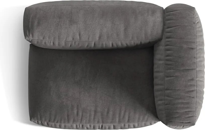 Szürke bársony kanapé modul (jobb oldali) Martina – Micadoni