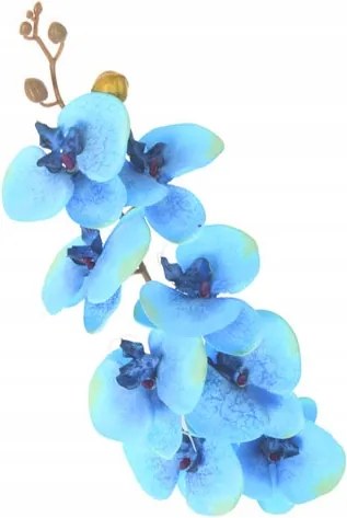 Orchidea szatén kék művirág virágtartó csokor kompozíció